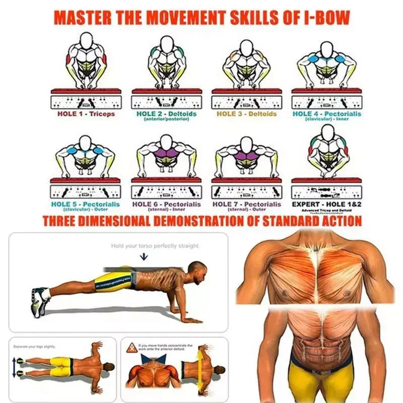 Push-Up Rack Board – 28-in-1 Home Gym Workout System